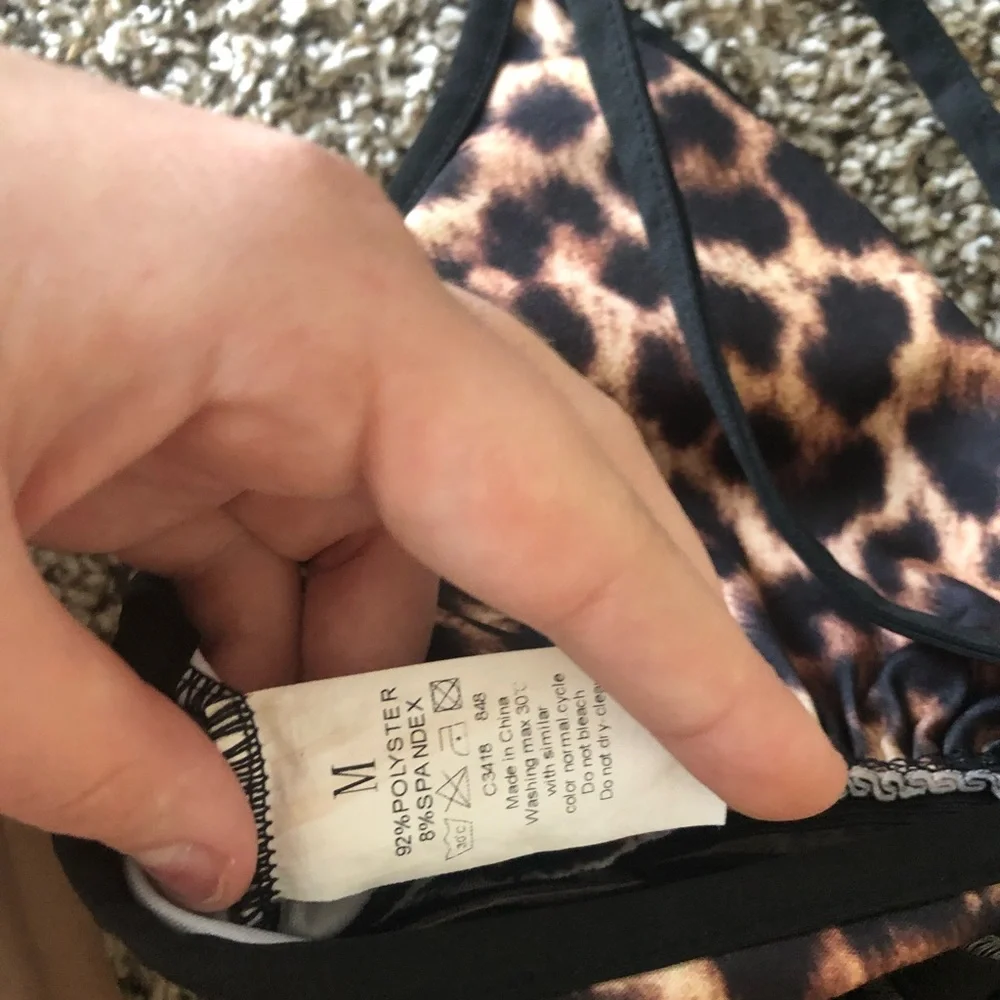 Cheetah Print Swim Top - Picture 3 of 3